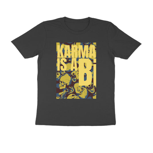 Half Sleeve Round Neck T-Shirt – Karma is a Bi puraidoprints