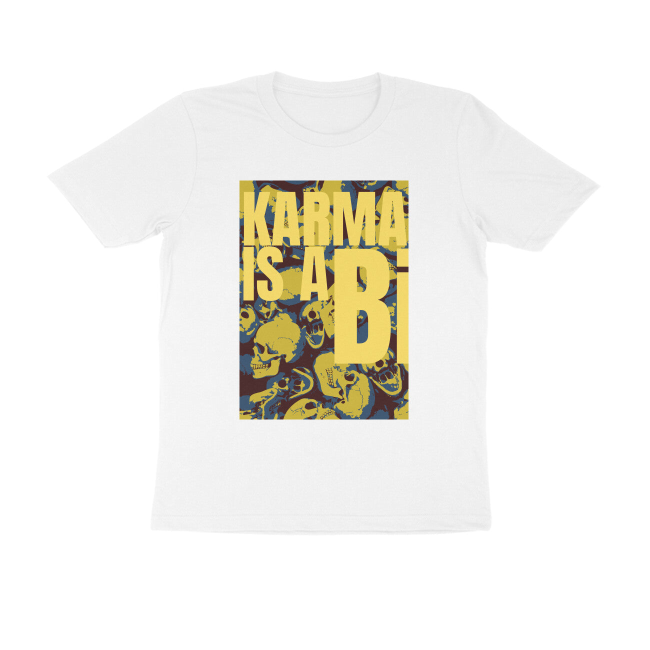 Half Sleeve Round Neck T-Shirt – Karma is a Bi puraidoprints