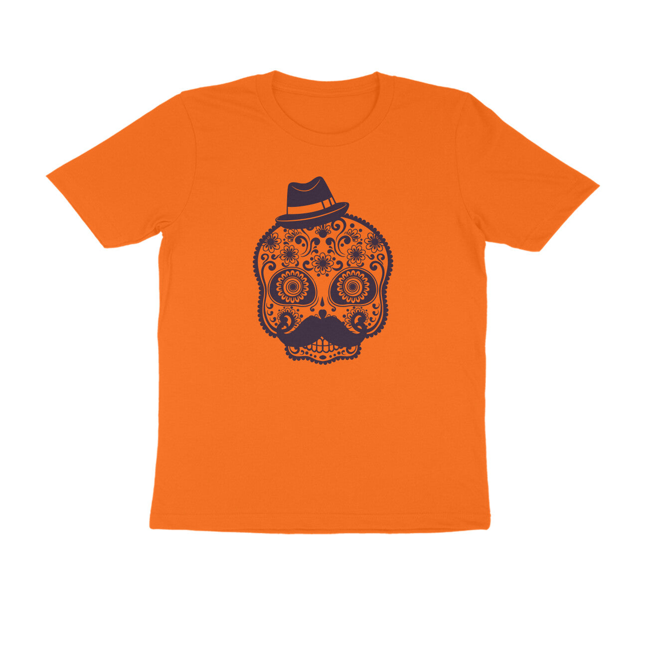 Half Sleeve Round Neck T-Shirt – Mexican Face Mask 1 puraidoprints