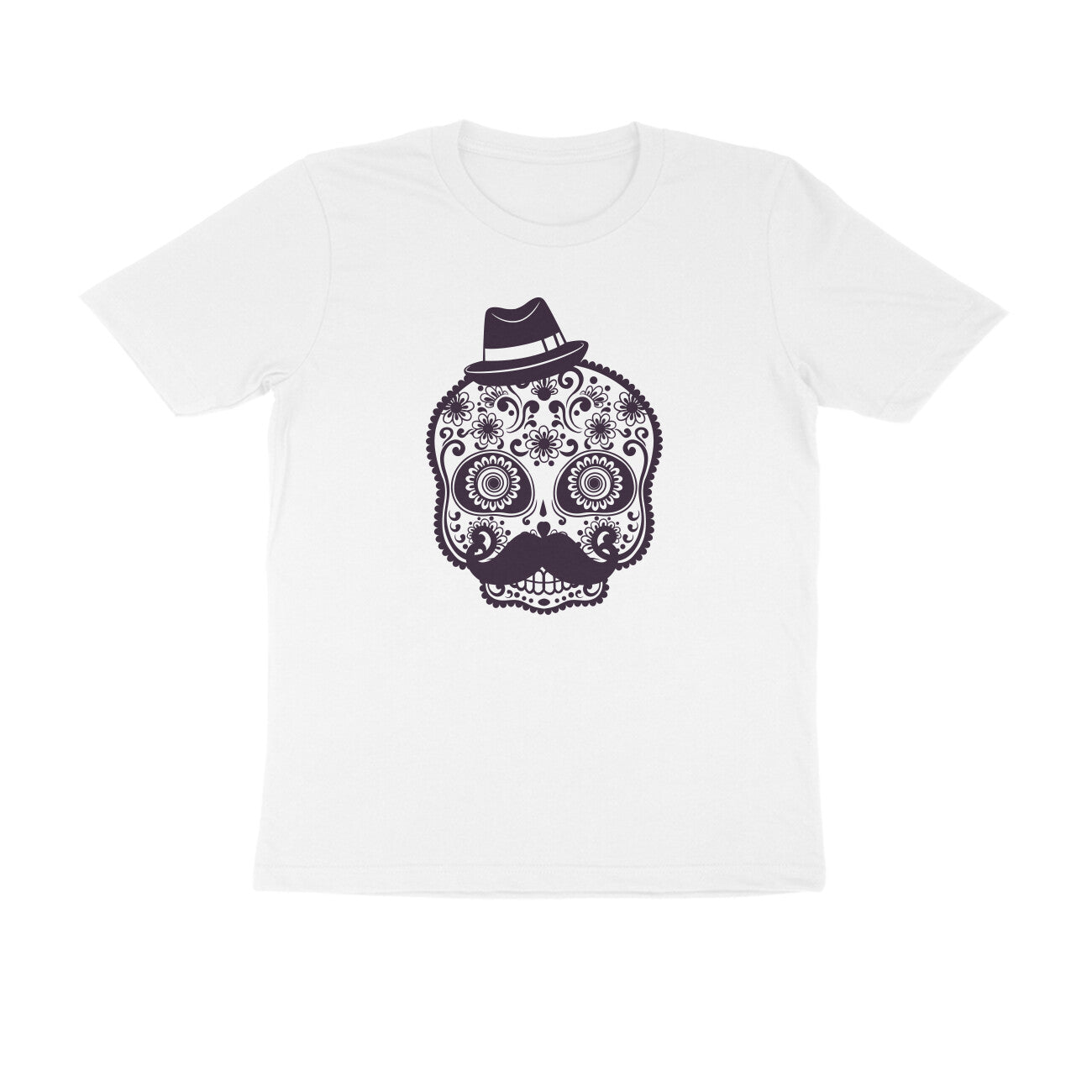 Half Sleeve Round Neck T-Shirt – Mexican Face Mask 1 puraidoprints