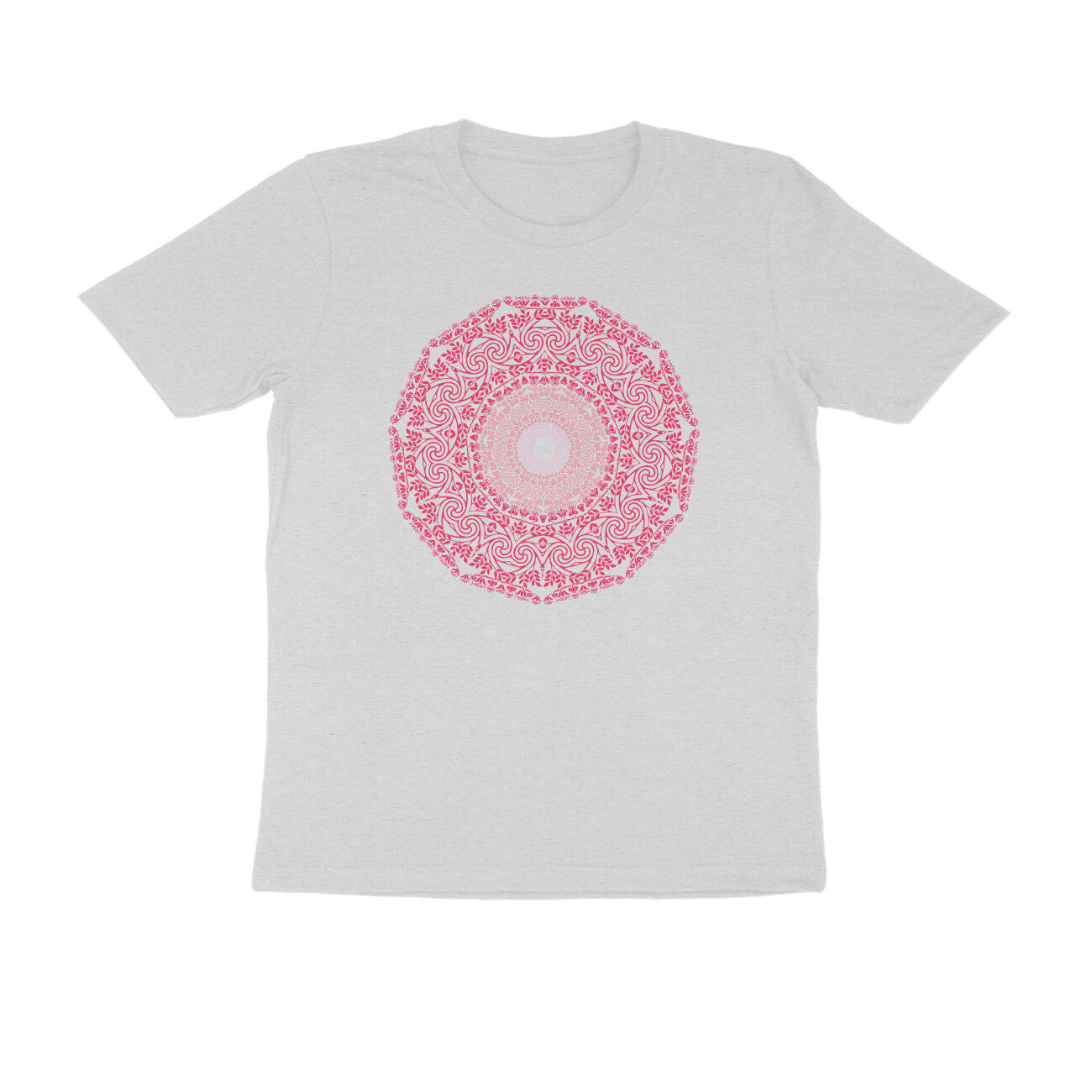 Half Sleeve Round Neck T-Shirt –  Pink Mandala 4 puraidoprints