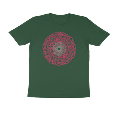 Half Sleeve Round Neck T-Shirt –  Pink Mandala 4 puraidoprints