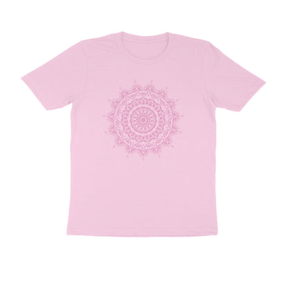 Half Sleeve Round Neck T-Shirt –  Pink Mandala 5 puraidoprints