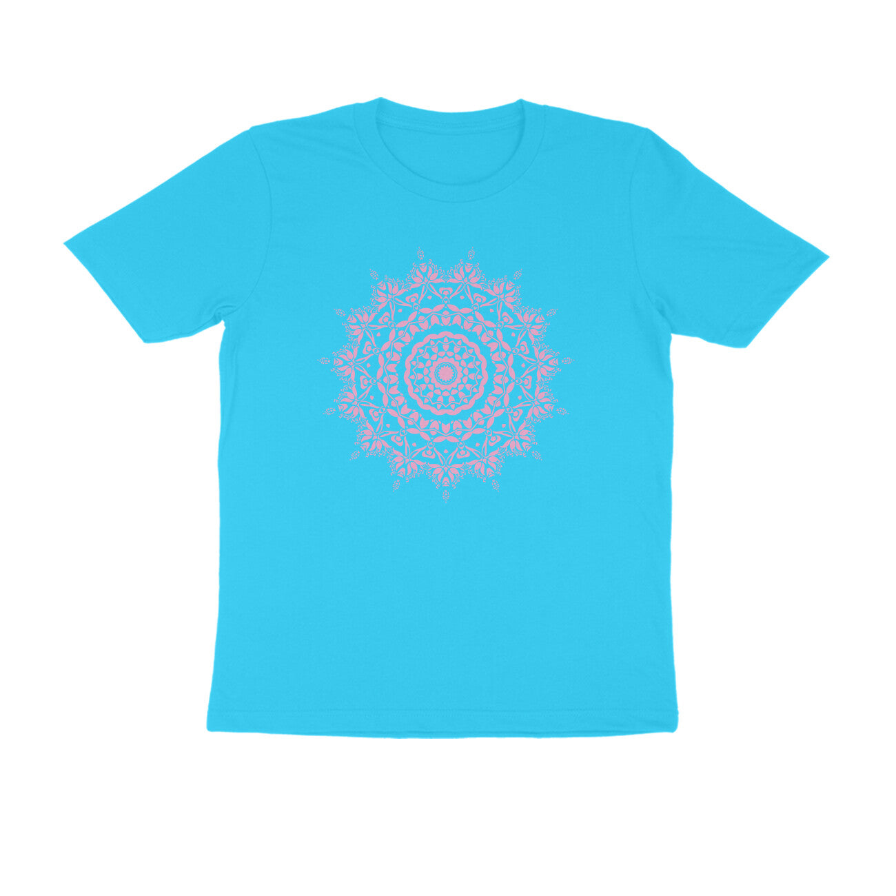 Half Sleeve Round Neck T-Shirt –  Pink Mandala 5 puraidoprints