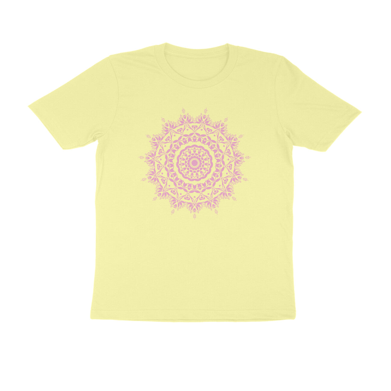 Half Sleeve Round Neck T-Shirt –  Pink Mandala 5 puraidoprints