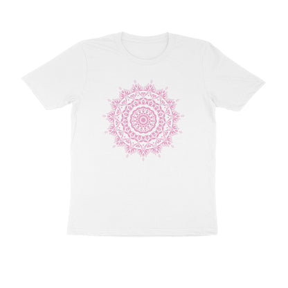 Half Sleeve Round Neck T-Shirt –  Pink Mandala 5 puraidoprints