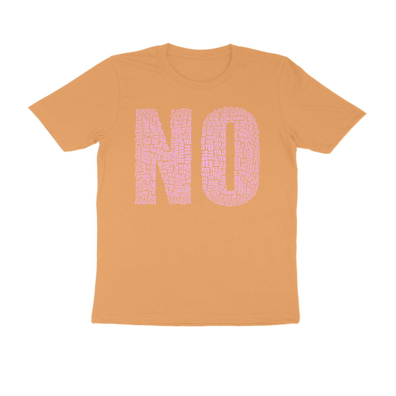 Half Sleeve Round Neck T-Shirt – Pink Text - No puraidoprints