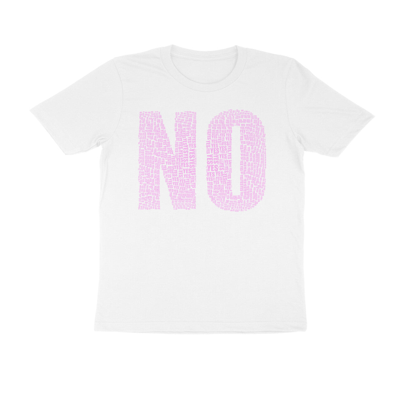 Half Sleeve Round Neck T-Shirt – Pink Text - No puraidoprints