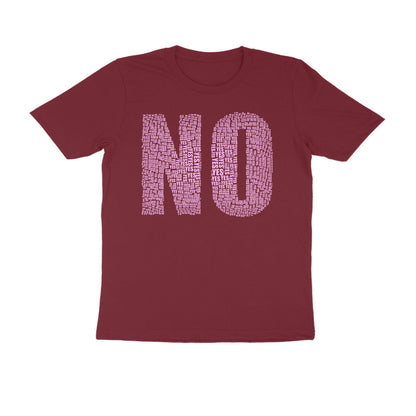 Half Sleeve Round Neck T-Shirt – Pink Text - No puraidoprints