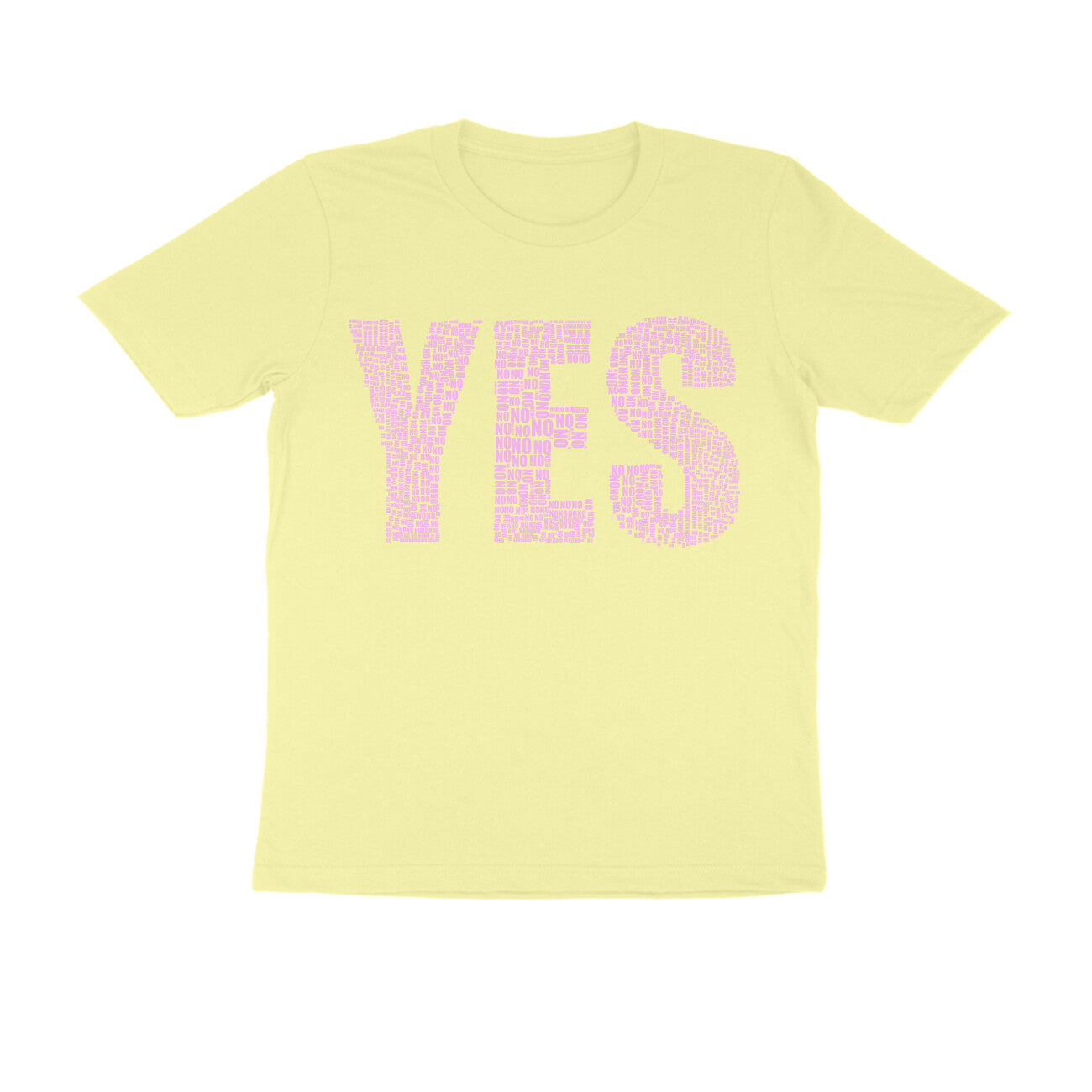 Half Sleeve Round Neck T-Shirt – Pink Text - Yes puraidoprints