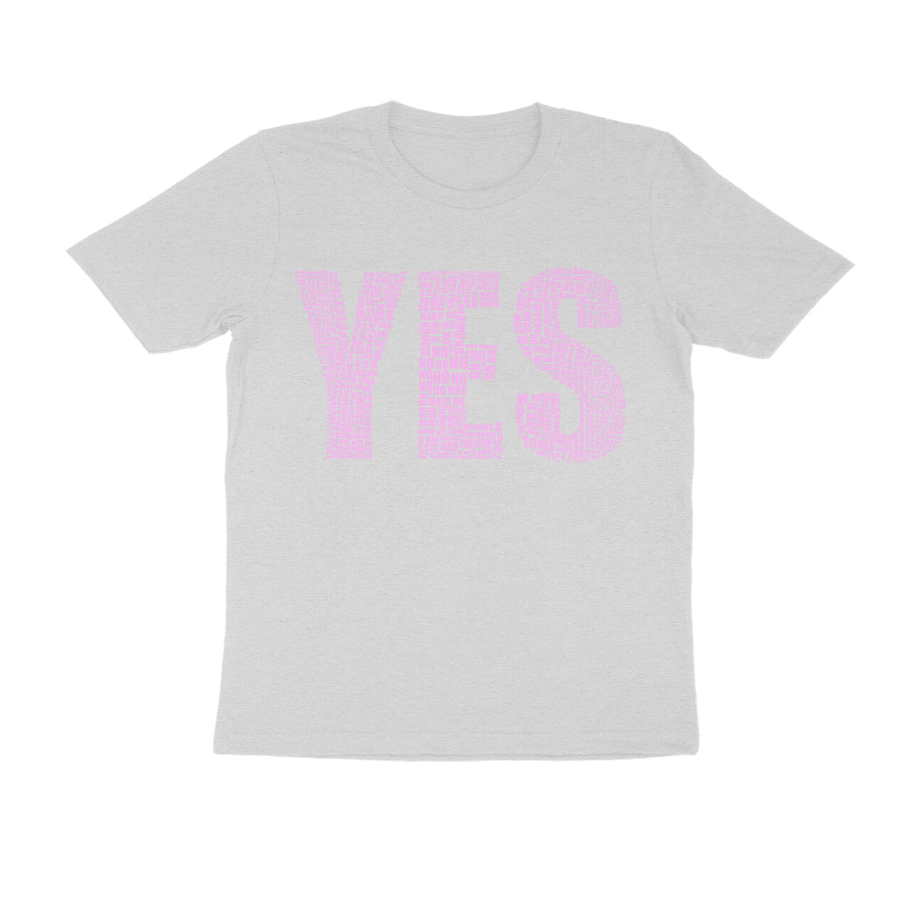 Half Sleeve Round Neck T-Shirt – Pink Text - Yes puraidoprints