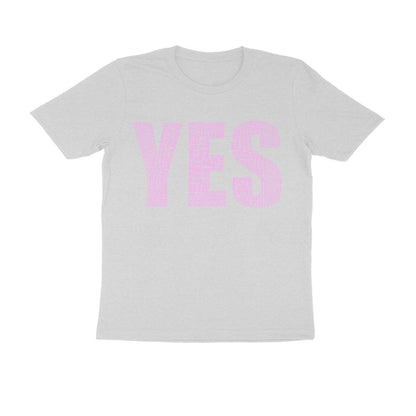 Half Sleeve Round Neck T-Shirt – Pink Text - Yes puraidoprints