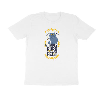 Half Sleeve Round Neck T-Shirt – Simply purrfect 3 puraidoprints