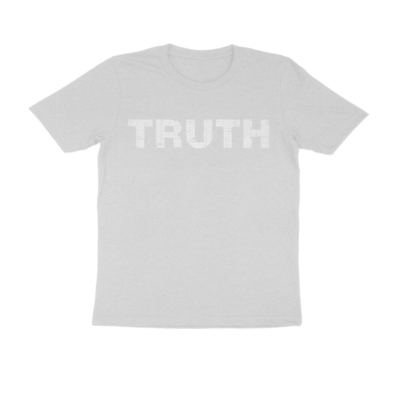 Half Sleeve Round Neck T-Shirt – White Text - Truth puraidoprints